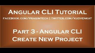 Angular CLI Create new project
