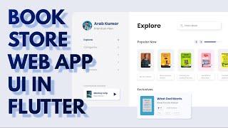 Online Book Store App UI - Speed Code - FLUTTER | Simple | Clean | UI