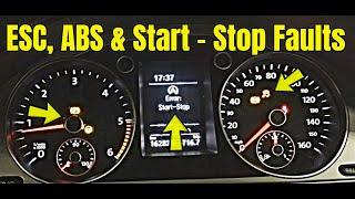 Volkswagen With Multiple Faults, ABS ESC Start Stop, Electronic Park Brake, Power Steering