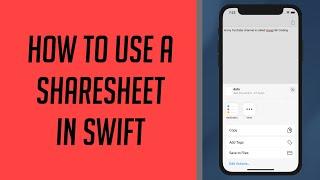 How to use a share sheet in swift