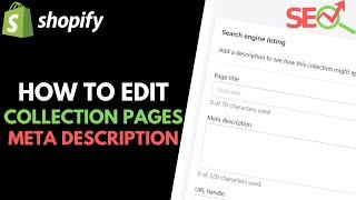 How to Add Meta Title and Meta Description on Shopify Collection Pages