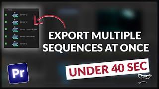 How to BATCH EXPORT Multiple Clips | Premiere Pro