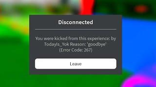 When you get kicked from the server | Free Admin Roblox