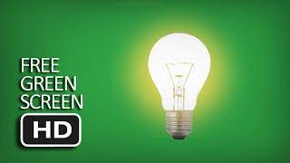 Free Green Screen - Realistic Light Bulb