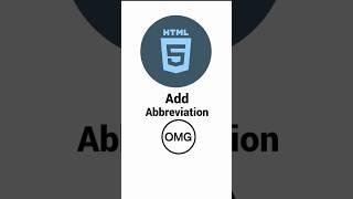 HTML Basic Tags: Add Acronym or Abbreviation in HTML #htmlbasicTags #htmltutorial