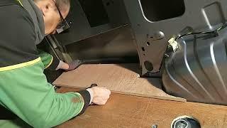 Insulating the back of the van, for a warmer tramping experience