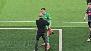 UNHAPPY EDERSON KICKS THE CHAIR AFTER BEING SUBBED