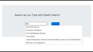 Create a autocomplete System in Elastic Search | Frontend + backend
