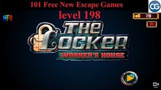 101 Free New Escape Games level 198 - The Locker WORKER'S HOUSE - Complete Game