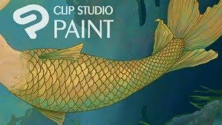 How to Paint a Mermaid Tail with Scales CLIPSTUDIO PAINT