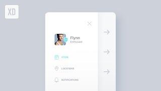 Adobe XD Tutorial | Smooth Slide-Out Menu