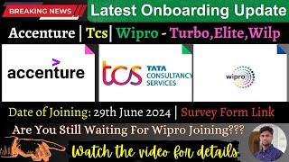 Latest Joining and Onboarding Update | Accenture, TCS and Wipro | Watch Now!️