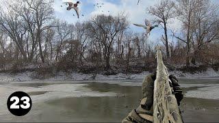 Mallard Duck Hunt Over an ICE HOLE! Coldest Icy Hunt of My Life! Man VS ICE!