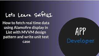 SwiftUI MVVM | Alamofire | Unit Test case | Dynamic List SwiftUI