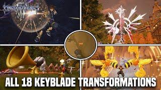 Kingdom Hearts 3 - All 18 Keyblade Transformations, Shot locks, Ultimate Moves & Unlock Requirements