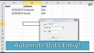 Excel VBA USERFORMS #20 Data Entry a Breeze with Userforms! AUTOCOMPLETE with Combobox