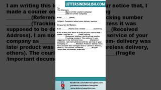 Sample Complaint Letter For Poor Delivery Service