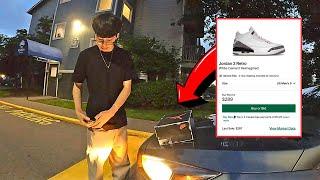 Selling Sneakers On The Street For 10 Minutes!
