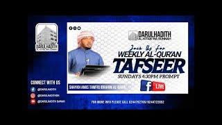 TOPIC: WEEKLY AL-QUR’AN TAFSIR  DATE:24 Rabi'll/1446  /27/10/2024