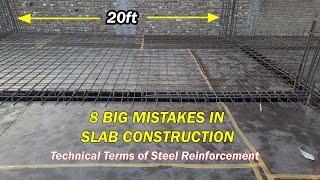 8 Big Mistakes in Slab Construction | Technical Terms of Slab Reinforcement on Site |