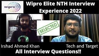 Wipro Elite NTH Interview Experience 2022 | All Interview Questions 