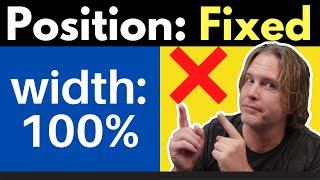CSS Width 100% NOT Working! | CSS Fixed Headers & Footers Tutorial