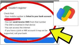 How To Fix Google Pay App Couldn't register Problem Solved