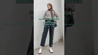 ™Shopee Haul Outfit Hijab Celana Jeans Highwaist