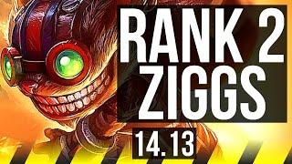 ZIGGS & Janna vs DRAVEN & Lux (ADC) | Rank 2 Ziggs, Dominating | EUW Challenger | 14.13