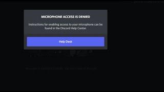 How to fix microphone access is denied in discord