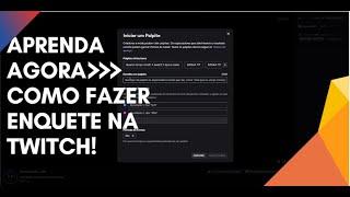 TUTORIAL DE COMO FAZER ENQUETE NA TWITCH EM MENOS DE 2 MINUTOS!