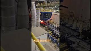 Incredible process of manufacturing iron rods  | Fully automated #shorts #fire #manufacturing