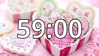 59 Minutes Timer with Music | Valentine's Day Timer