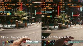 Cyberpunk 2077 - Release vs Patch 1.5 - FPS Test - GTX 1060 6GB | i7 8700k [1080p]