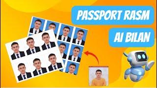 Bepul! Passport oʻlchamidagi rasmlarni yaratish uchun AI veb-sayti...