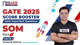 GATE 2025 Score Booster | Strength of Materials 3-hour Marathon (part-1) | Prateek Mishra