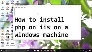 Install PHP on IIS Windows 10