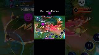 Run Lesley Runnn  #lesley #yuzhong #mobilelegends #mlbb #shorts @MobileLegends5v5MOBA #wtf #1v1