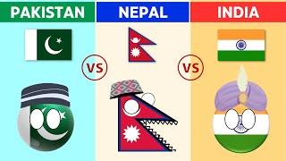 Pakistan vs Nepal vs India - Country Comparison