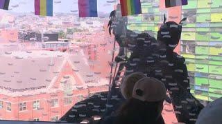 Window washer heroes at the Johns Hopkins Children's Center in Baltimore