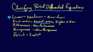 8.1.2-PDEs: Classification of Partial Differential Equations