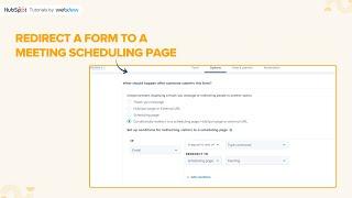 How to redirect a form to a meeting scheduling page