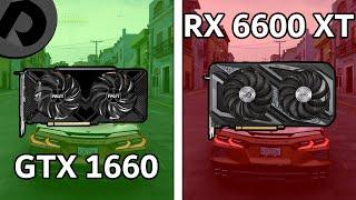 GTX 1660 vs RX 6600 XT | 10 Games 1080p