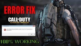 HOW TO FIX CALL OF DUTY ADVANCED WARFARE [ hard drive is probably full ] error 100% Working