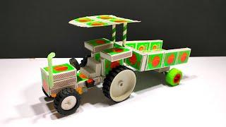 How to make tractor with matchbox || Tractor kaise banaen || Homemade tractor || Hacker Pritam