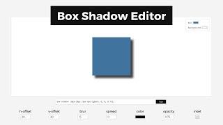 CSS box-shadow Editor