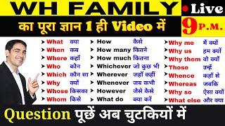 अंग्रेजी में सवाल कैसे पूछे? Wh questions in English Grammar | WH Family | English Lovers