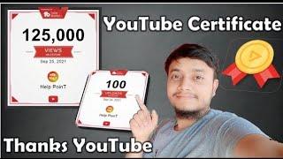 YouTube Milestones & Certificate Download || How to Download YouTube Certificate || Milestone Certi.