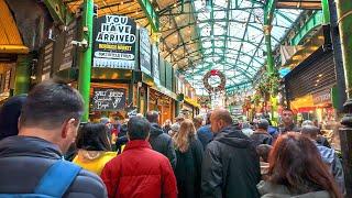 The Best London Borough Market Christmas Tour  London Winter Walk 2024  4K HDR