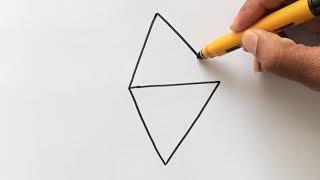 How to Draw an Octahedron Shape